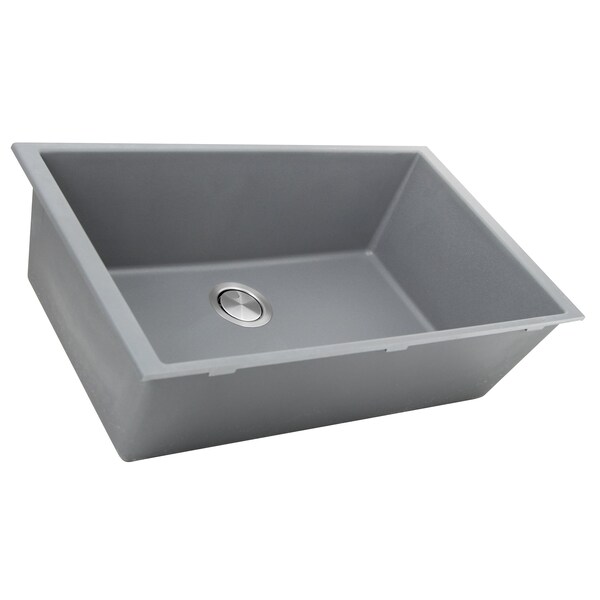 33-inch Undermount Granite Composite Sink In Titanium